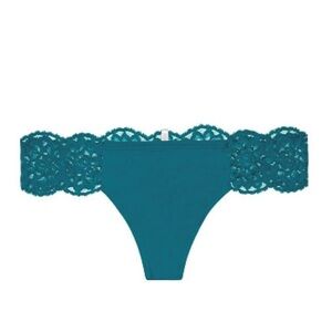 New Victoria’s Secret PINK Super Soft Lace No Show Thong Panties - Large